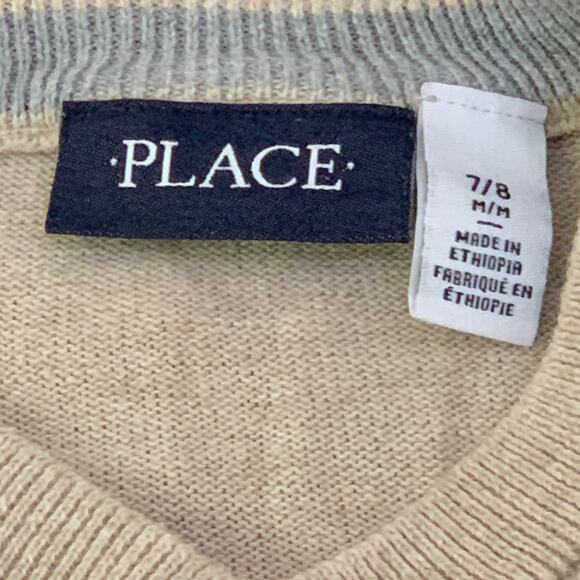 Lot of 2 Boys Shirts H&M Button Front Sz 8 Childrens Place Sweater Sz 7/8 Preppy - Picture 10 of 16